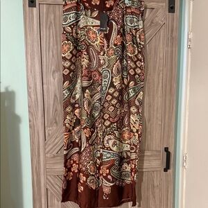 Nasty Gal Paisley Print Wide Leg pant- Multicolor